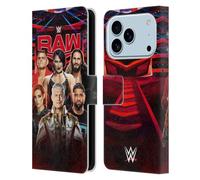 Head Case Designs sous Licence Officielle WWE Raw Superstars du Pay-per-View 2024 Étui Portefeuille en Cuir Compatible avec Apple iPhone 17 Pro