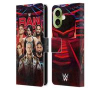 Head Case Designs sous Licence Officielle WWE Raw Superstars du Pay-per-View 2024 Étui Portefeuille en Cuir Compatible avec Apple iPhone 17