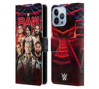 Head Case Designs sous Licence Officielle WWE Raw Superstars du Pay-per-View 2024 Étui Portefeuille en Cuir Compatible avec Apple iPhone 13 Pro Max