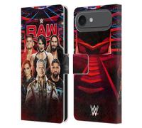 Head Case Designs sous Licence Officielle WWE Raw Superstars du Pay-per-View 2024 Étui Portefeuille en Cuir Compatible avec Apple iPhone 17 Air