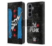 Head Case Designs sous Licence Officielle WWE Retourner CM Punk Étui Portefeuille en Cuir Compatible avec Samsung Galaxy S26 Plus