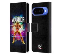 Head Case Designs sous Licence Officielle WWE Rétro Blast The Ultimate Warrior Étui Portefeuille en Cuir Compatible avec Google Pixel 10