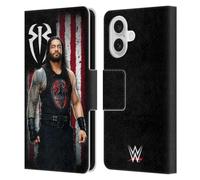 Head Case Designs sous Licence Officielle WWE Roman Reigns Drapeau D'Américain Superstars Étui Portefeuille en Cuir Compatible avec Apple iPhone 16