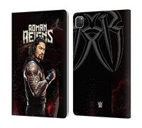 Head Case Designs sous Licence Officielle WWE Roman Reigns Superstars Étui Portefeuille en Cuir Compatible avec Apple iPad Pro 11 2020/2021 / 2022