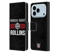 Head Case Designs sous Licence Officielle WWE Seth Rollins Monday Night Superstars 7 Étui Portefeuille en Cuir Compatible avec Apple iPhone 17 Pro