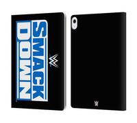 Head Case Designs sous Licence Officielle WWE Smack Down Logo du Programme Télévisé Étui Portefeuille en Cuir Compatible avec Apple iPad Air 13 2024/2025