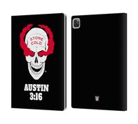 Head Case Designs sous Licence Officielle WWE Stone Cold White Skull Superstars 5 Étui Portefeuille en Cuir Compatible avec Apple iPad Pro 13 M4 2024