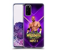 Head Case Designs sous Licence Officielle WWE Triple H Wrestlemania 34 Superstars Coque en Gel [Protection de Qualité Militaire] Compatible avec Samsung Galaxy S20 / S20 5G