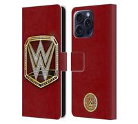 Head Case Designs sous Licence Officielle WWE Universal Champion Ceintures de Titre Étui Portefeuille en Cuir Compatible avec Apple iPhone 16 Pro Max