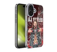 Head Case Designs sous Licence Officielle WWE Verre Brisé AJ Styles Coque en Gel [Protection de Qualité Militaire] Compatible avec Apple iPhone 17