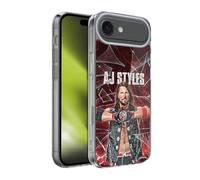 Head Case Designs sous Licence Officielle WWE Verre Brisé AJ Styles Coque en Gel [Protection de Qualité Militaire] Compatible avec Apple iPhone 17 Air