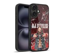 Head Case Designs sous Licence Officielle WWE Verre Brisé AJ Styles Coque en Gel renforcée [Protection de Qualité Militaire] Compatible avec Apple iPhone 16