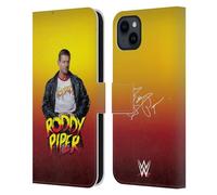 Head Case Designs sous Licence Officielle WWE Veste en Cuir Rowdy Roddy Piper Étui Portefeuille en Cuir Compatible avec Apple iPhone 15 Plus