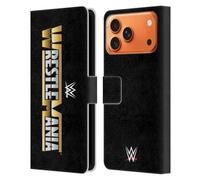 Head Case Designs sous Licence Officielle WWE Wrestlemania Logo du Programme Télévisé Étui Portefeuille en Cuir Compatible avec Apple iPhone 17 Pro Max