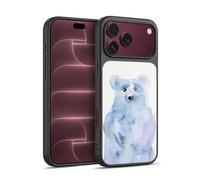 Head Case Designs sous Licence Officielle Wyanne Blue Watercolour Bear Portraits De La Nature II Coque en Gel renforcée [Protection de Qualité Militaire] Compatible avec Apple iPhone 18 Pro Max