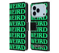 Head Case Designs sous Licence Officielle Yungblud Weird! Texte Graphiques Étui Portefeuille en Cuir Compatible avec Apple iPhone 17 Pro