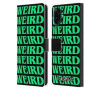 Head Case Designs sous Licence Officielle Yungblud Weird! Texte Graphiques Étui Portefeuille en Cuir Compatible avec Samsung Galaxy A07