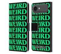 Head Case Designs sous Licence Officielle Yungblud Weird! Texte Graphiques Étui Portefeuille en Cuir Compatible avec Apple iPhone 17 Air