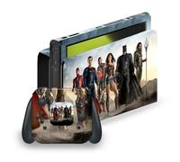 Head Case Designs sous Licence Officielle Zack Snyder's Justice League Groupe Coloré Snyder Cut Art Personnage Vinyle Autocollant De Jeu Peau Autocollant Compatible avec Nintendo Switch OLED Bundle