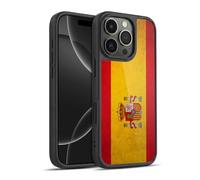 Head Case Designs Spain Spanish España Drapeaux Vintage Coque en Gel renforcée [Protection de Qualité Militaire] Compatible avec Apple iPhone 16 Pro