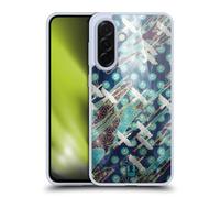 Head Case Designs Vol De Ciel Bleu Tissus À Motifs Orientaux Coque en Gel [Protection de Qualité Militaire] Compatible avec Samsung Galaxy A36 5G