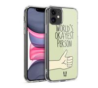 Head Case Designs Worlds Okayest Person Petites Doses D'Absurdités Coque en Gel [Protection de Qualité Militaire] Compatible avec Apple iPhone 11 Et Compatible avec MagSafe