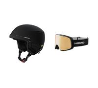 HEAD Casque de Ski et Snowboard Compact Evo MIPS Unisexe, Noir, XL/XXL INCL. HEAD Horizon 2.0 5K Masque de Ski + écran de Rechange