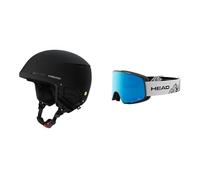 HEAD Casque de Ski et Snowboard Compact Evo MIPS Unisexe, Noir, XS-S INCL.HEAD Horizon 2.0 5K Masque de Ski + écran de Rechange