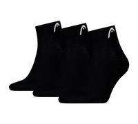 Head Unisex Quarter 3-Pack Chaussettes Noir 35-38