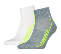Head Performance Lot de 2 paires de chaussettes de sport Quarter - 46 - Blanc