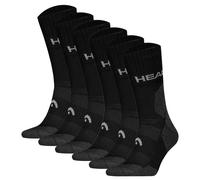 HEAD Chaussettes de sport gris chiné / noir, Taille 39-42