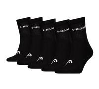 HEAD Sports Crew Sock, Noir, 35-38 (Lot de 5) Mixte