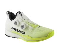 HEAD Chaussures de tennis Endure Pro BOA pour homme - Légères, ajustées avec précision, absorption des chocs, durables, blanc/jaune, 11.5