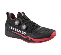 HEAD Chaussures de tennis Endure Pro BOA pour homme - Légères, ajustées avec précision, absorption des chocs, durables, Noir/Rouge, 10