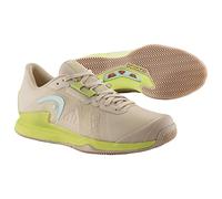 HEAD Chaussures de Tennis Sprint Pro 3.5 Clay Femmes, Macadamia/Lime
