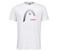 HEAD Club Carl T-Shirt Jr, Blanc, 164 cm Mixte Enfant 128 cm