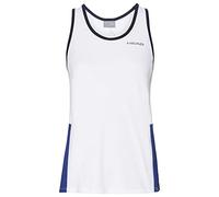 HEAD Club Débardeur G T-Shirts Fille, Blanc/Bleu Royal, 176 cm