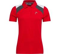 Head Club Tech Polo Shirt Womens Rouge/Blanc 8 (XS) Female