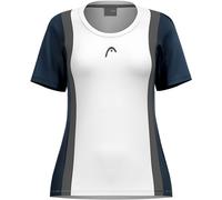 HEAD Club 25 Tech T-shirt Femmes-Blanc,Bleu Foncé
