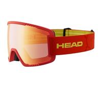 HEAD Contex Lunettes de ski, de snowboard, de neige, rouge/rouge, taille : L, unisexe, protection UV UV400, anti-buée, lunettes de snowboard, lunettes de ski