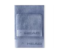HEAD Dynamic - Serviette de Bain Visage et Bidet, Set 2 Serviettes en Coton Pur 100% Certifié, Lot Serviette de Bain Grande Taille 50x100 et Petite 40x50, Utile comme Serviette Sport Douce Absorbante