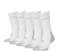 HEAD Tennis Crew Sock, Blanc, 43-46 (Lot de 5) Mixte