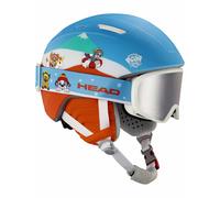 HEAD Mojo Paw Set Casque de Ski et de Snowboard Jeune Unisexe, Rouge/Bleu, XS-S