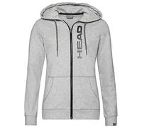 HEAD Femme Club Greta Hoodie Fz Femme Jacket, Grey Melange, XL EU