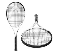 HEAD Geo Speed Raquette de Tennis pour Adulte - Raquette pré-cordée - Raquette d'équilibre légère de 69,5 cm - Grip de 11,4 cm, Noir/Blanc