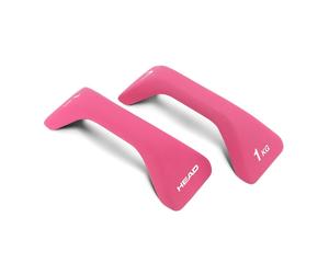 Head Haltères Support Pompes en Fonte 1 kg x 2 pièces rose