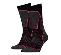Head HEAD CREW 2P Chaussettes de sport Homme Rouge (Black/Red 232) 35/38 (Taille fabricant:035) 2lot de2