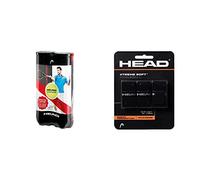 HEAD, Jaune Tête Unisexe Championship 2 x 4 Balle de Tennis Bi-Pack, Unisex-Adult, Taille Unique 575321 & Xtreme Accessoire Tennis Mixte Adulte, Noir, Taille Unique
