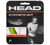 HEAD Jeu Complet de Cordes de Tennis en Gut synthétique, Calibre 17, Jaune, Longueur de 12,2 m