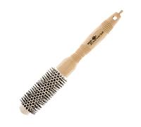 Head Jog Brosse radiale en paille de 25 mm - Corps recouvert de céramique et brosse ronde ionique pour cheveux, brosse à cheveux pour le volume, le bouclage, le lissage et la brillance pour tous les